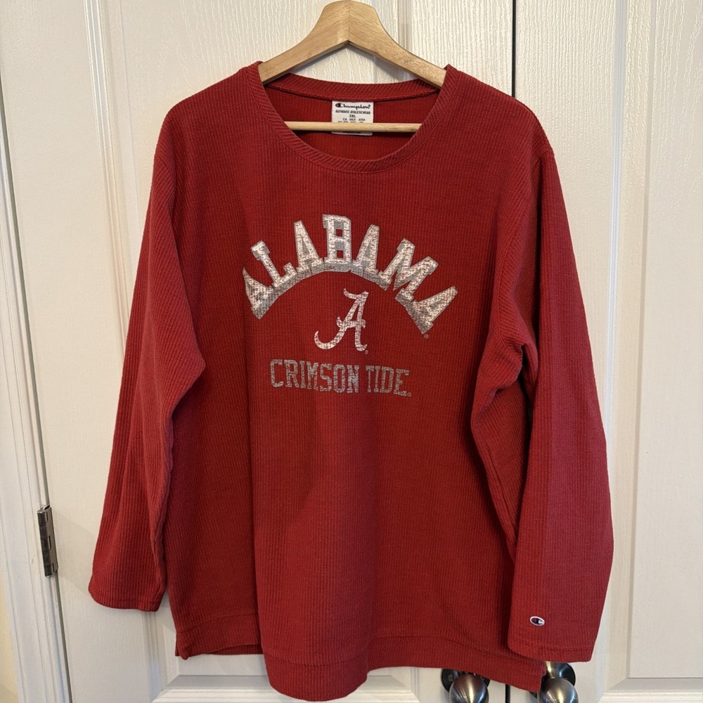 Alabama Crimson Tide Champion Men's Size XXL Sweatshirt Ribbed Long Sleeve Shirt